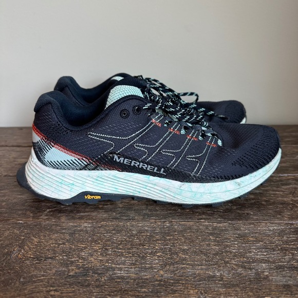 Merrell Women's MOAB Flight Trail Running Shoes Blue Vibram Athletic Size 9 - Picture 1 of 6